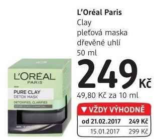Pleťová maska jílová Pure Clay L'