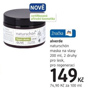 Maska na vlasy Naturschön Alverde