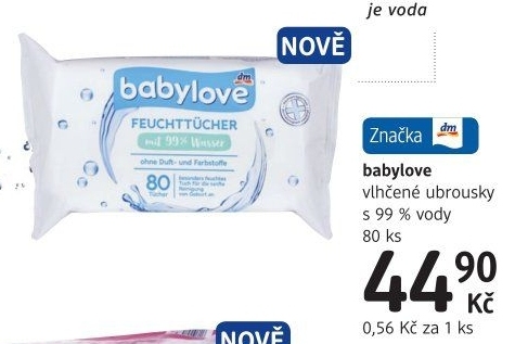 Vlhčené ubrousky dětské Babylove
