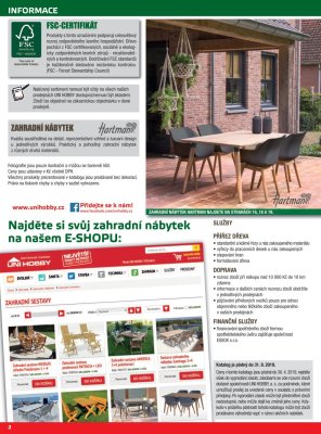 akční leták UNI HOBBY 29.3.2019-31.8.2019
