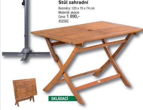 Zahradní stůl Fieldmann FDZN 4011-T