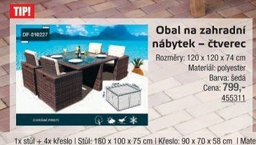 Obal na zahradní nábytek