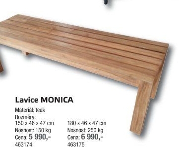 Zahradní lavice Monica