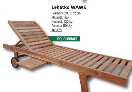 Zahradní lehátko Wawe