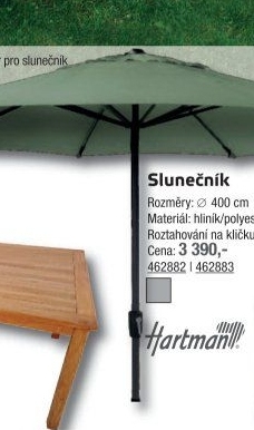 Zahradní slunečník Solar Hartman