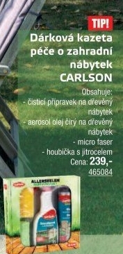 Balení péče o zahradní nábytek Carlson