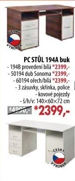 Stůl na počítač 194 buk