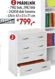 Prádelník se zásuvkami 7982