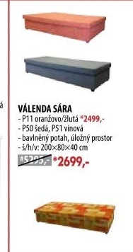 Válenda SÁRA s úložným prostorem P11