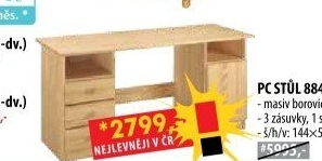 PC stůl 8847 lakovaný