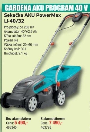 Aku sekačka Power Max Gardena