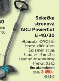 Aku strunová sekačka PowerCut Gardena