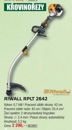 Benzínový vyžínač Riwall RPLT 2642