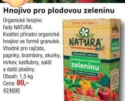 Hnojivo pro plodovou zeleninu Natura Agro