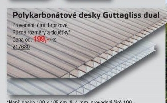 Polykarbonátové desky Guttagliss