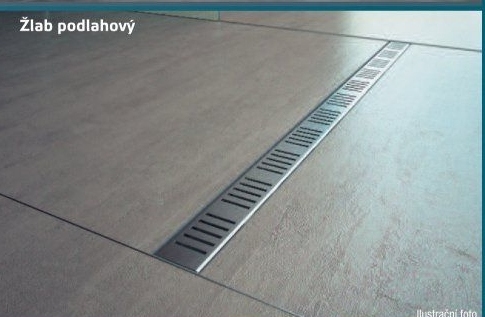 Podlahový odtokový žlab