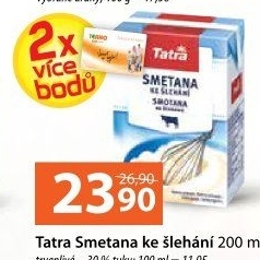 Smetana ke šlehání 30% Tatra
