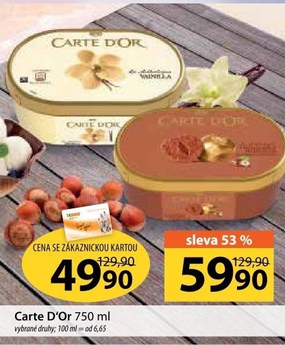 Zmrzlina ve vaničce Carte D'