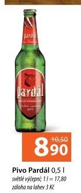 Pivo světlé výčepní 10° Pardál