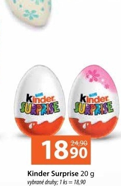 Čokoládové vajíčko s překvapením Kinder Surprise