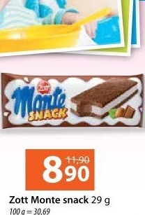 Dezert mléčný Monte Snack Zott