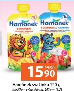 Ovocná kapsička Svačinka Hamánek