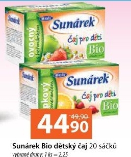 Dětský čaj bio Sunárek