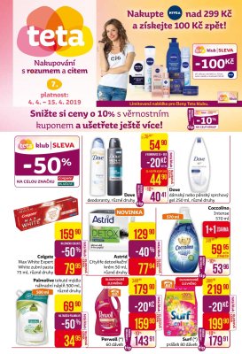 akční leták Teta drogerie 4.4.2019-15.4.2019