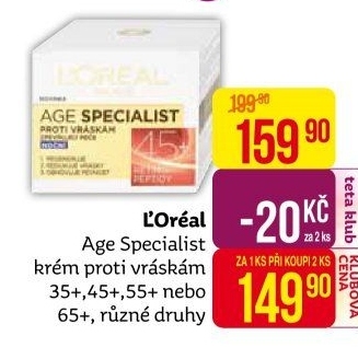 Krém pleťový proti vráskám Age Specialist L'