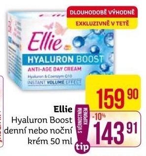 Omlazující pleťový krém Hyaluron Boost Ellie