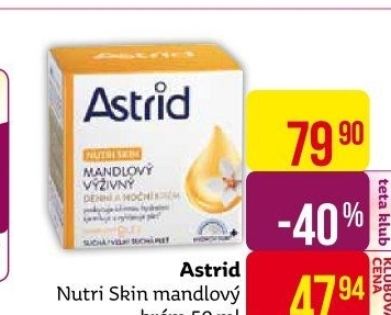 Pleťový krém výživný mandlový Nutri Skin Astrid