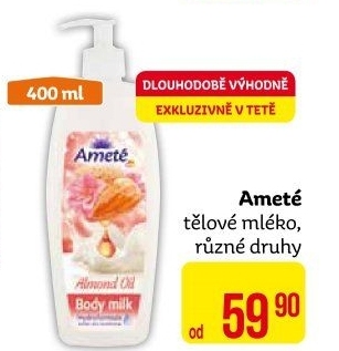 Tělové mléko Ameté
