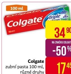 Pasty na zuby Colgate