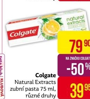Pasty na zuby Natural Extracts Colgate