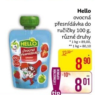 Ovocná kapsička Hello