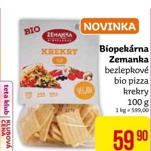 Krekry bio bez lepku Biopekárna Zemanka