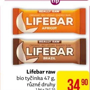 Tyčinka raw Lifebar Lifefood