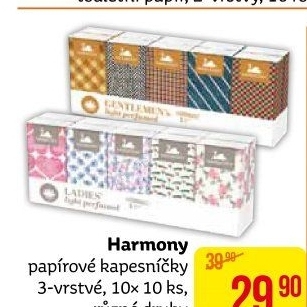 Papírové kapesníčky 3vrstvé Harmony