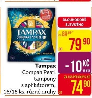 Tampony Compak Pearl Tampax