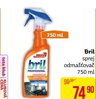 Odmašťovač ve spreji Bril