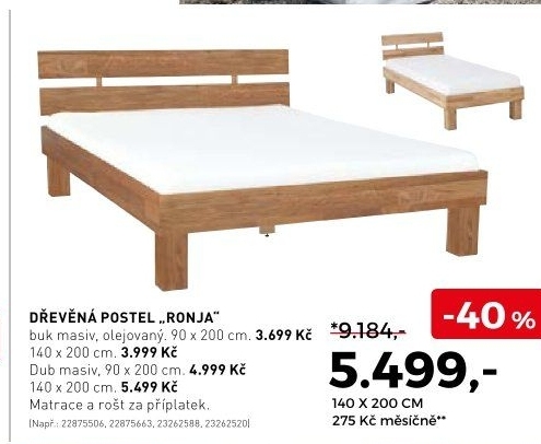 Dřevěná postel Ronja