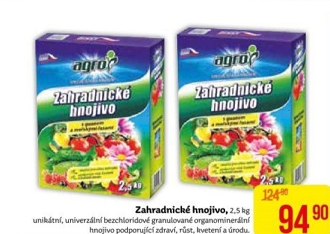 Zahradnické hnojivo Agro