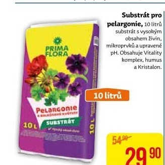 Substrát pro muškáty / pelargonie Prima Flora Agro