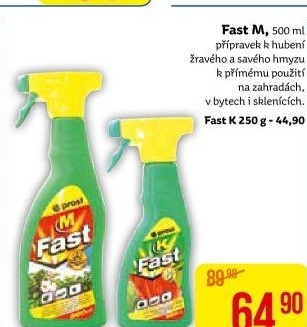 Přípravek insekticid sprej Fast M Prost