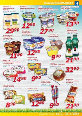 akční leták ESO MARKET 10.4.2019-21.4.2019