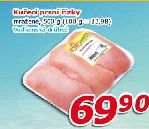 Kuřecí prsní řízky mražené Vodňanské kuře