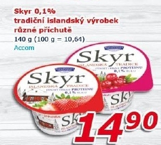 Dezert zakysaný ochucený Skyr Bohušovická mlékárna