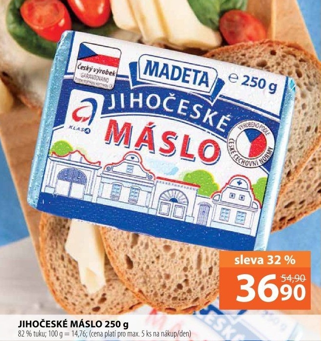 Máslo Jihočeské Madeta