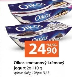 Ochucený jogurt řecký Oikos Danone