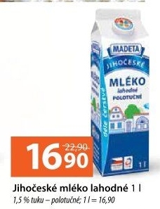 Mléko lahodné Jihočeské Madeta - 1,5% polotučné